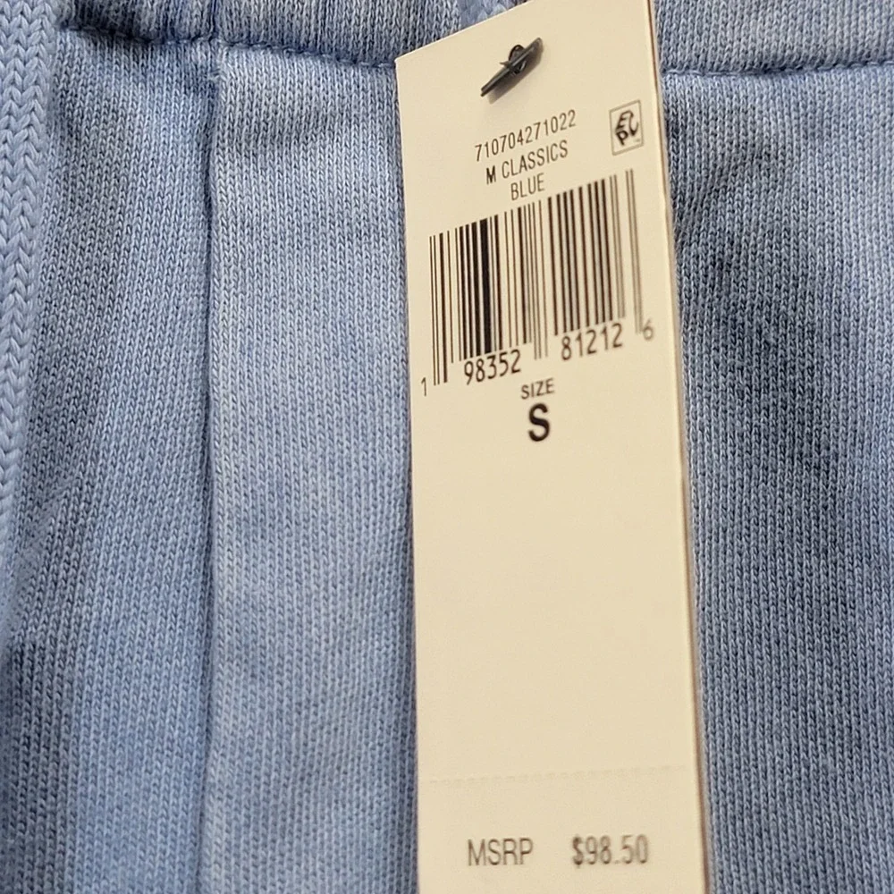 NWT Polo Ralph Lauren Mens Small Blue Fleece Sweat Shorts Blue Pony Logo Pull On